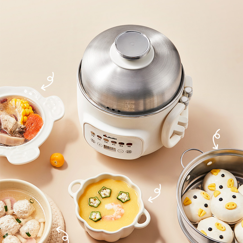 Baby Food Steamer - Baby Food Pot 1.6L Multi-Functional Steaming