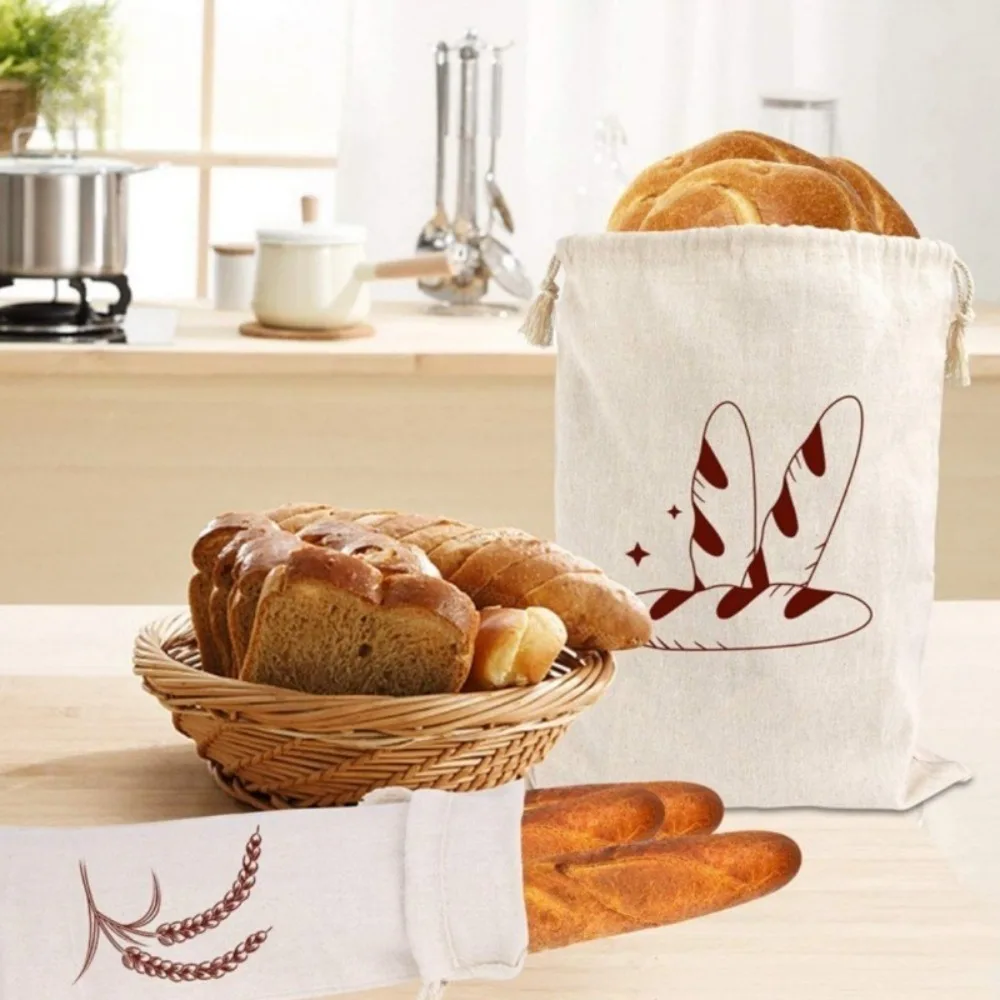 Food Pouch Reusable - Multifunctional Cotton Storage Sack, Drawstring Linen