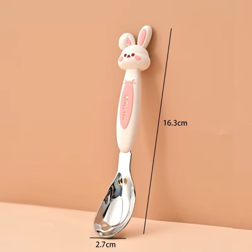 Baby Food Dessert - Stainless Steel Children's Spoon 3D Animal