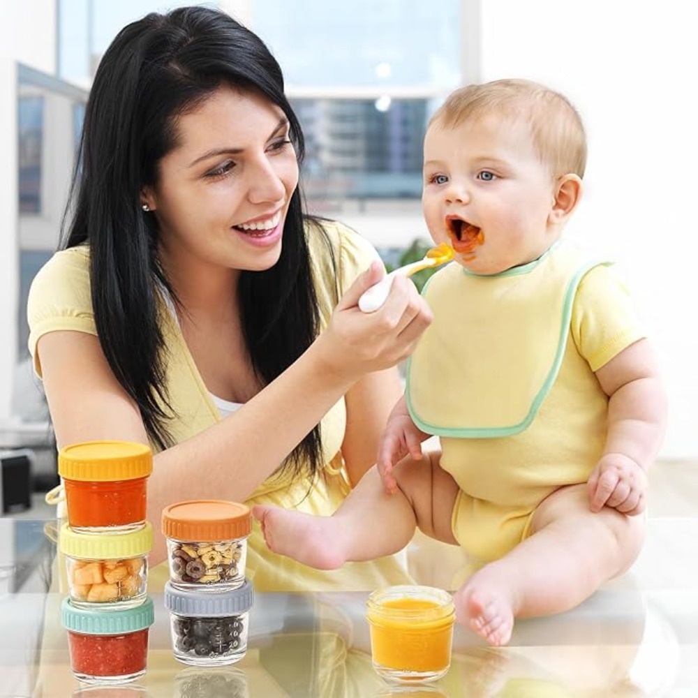 6pcs Mason Jar Glass Baby Food - Baby Food Jars With Lids review and price