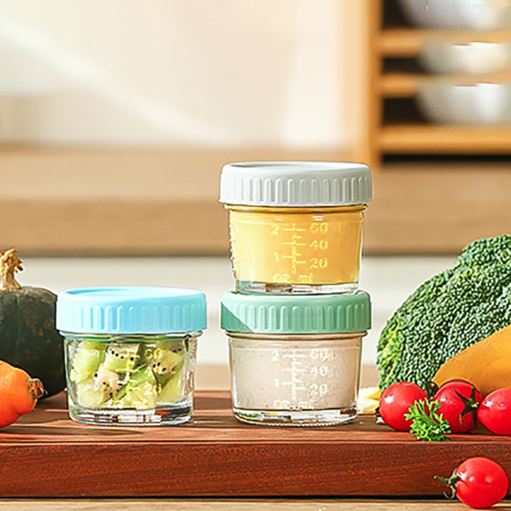6pcs Multipurpose Glass Baby F - Baby Food Jars With Lids review and price