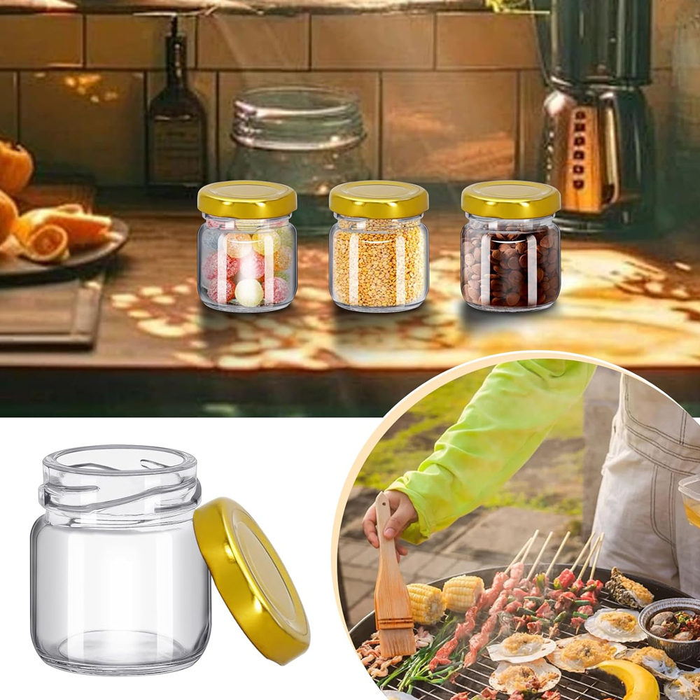 1.5 oz Round Mini Clear Honey  - Baby Food Jars With Lids review and price