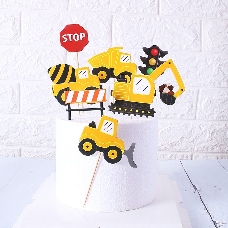 Cake Topper Plane Excavator Bu - Baby Food Dessert review and price