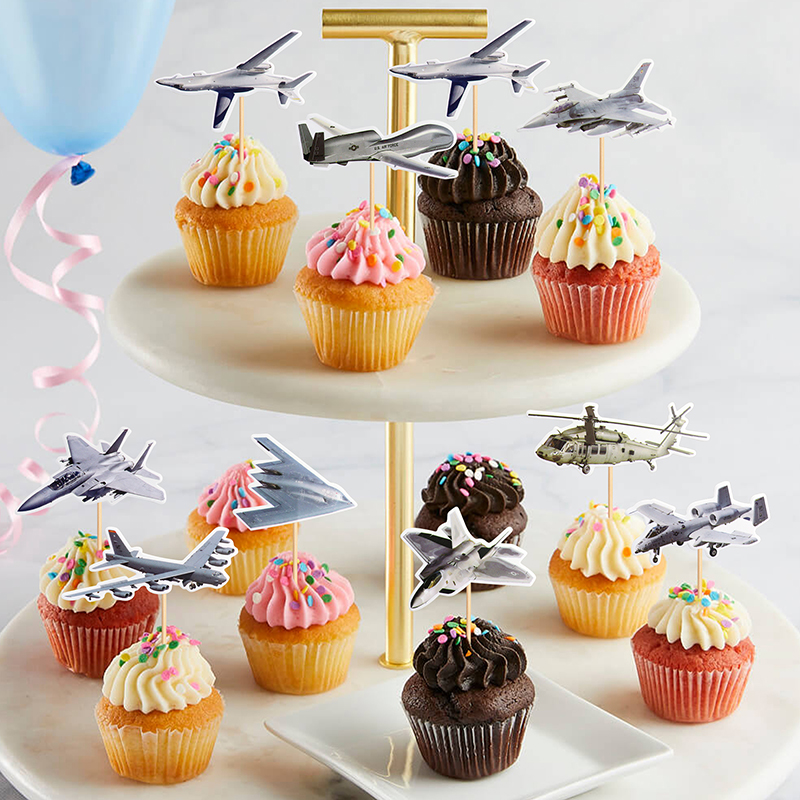 Cake Topper Plane Excavator Bu - Baby Food Dessert review and price