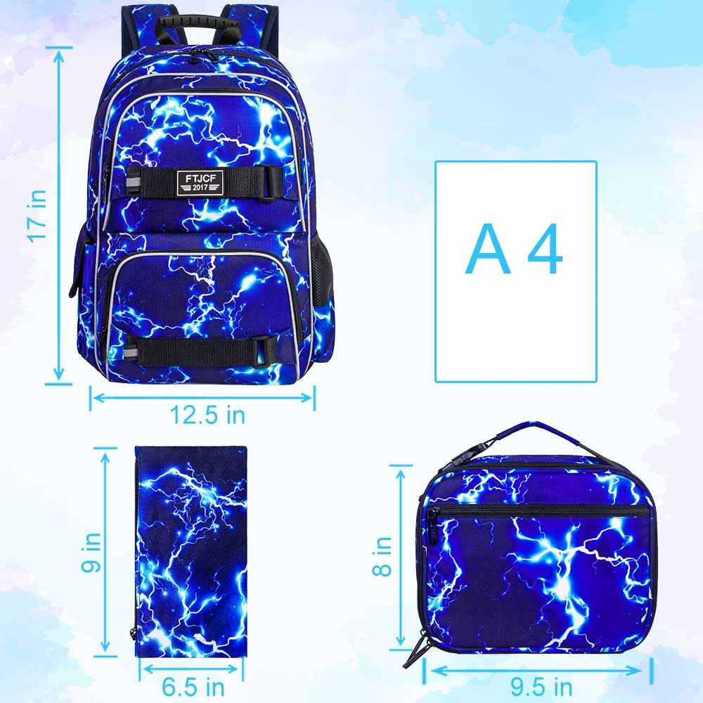 3PCS Lightning boys Backpack,  - Food Box Baby review and price